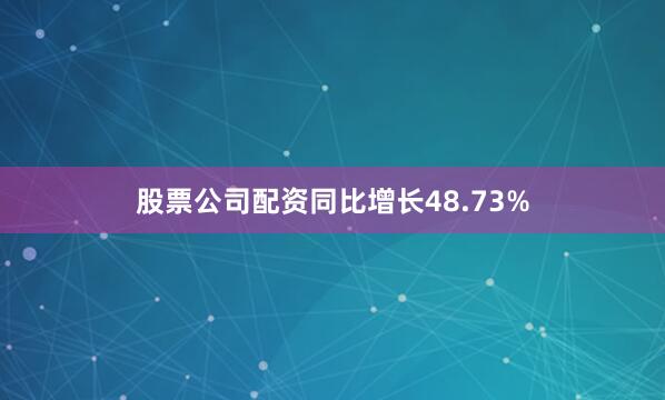 股票公司配资同比增长48.73%
